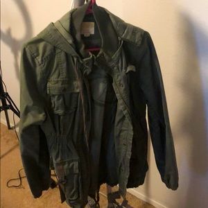 Green utility jacket